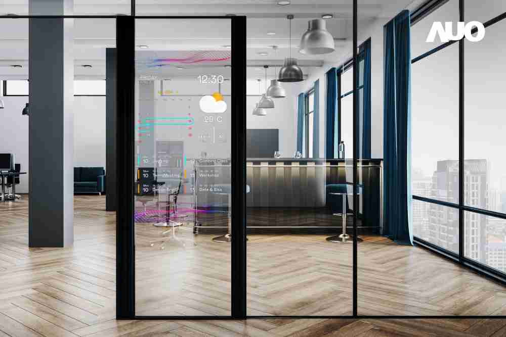 60吋Micro LED透明窗屏显示器，，可依需求调整并延伸应用于不同场域，，包括汽车侧窗或家庭玄关、、、、智慧橱窗、、、、商业展示等面向，，，，提供丰富的信息娱乐内容